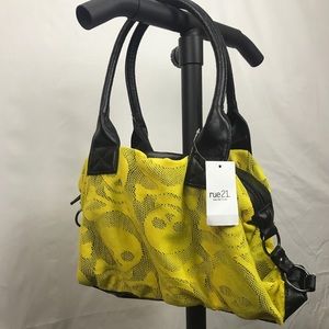 Rue 21 yellow Skeleton ☠️ mesh looking purse